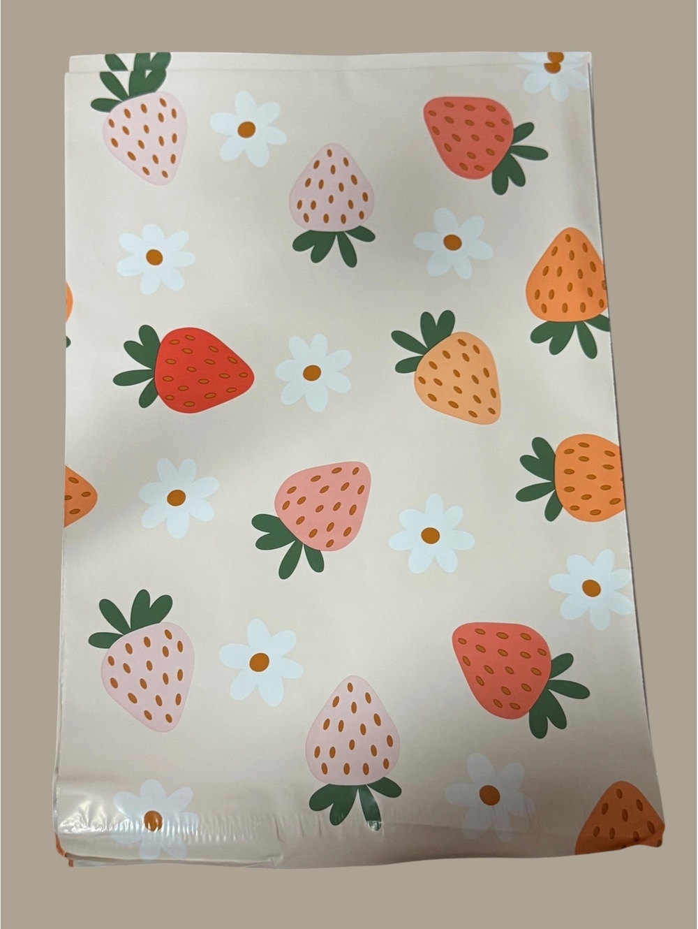 20 Pack 10x13 Strawberry and Daisy Patterned Poly Mailers 🦩